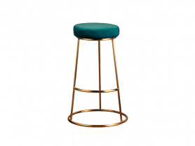 Velvet stool green