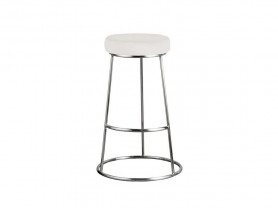 Silver and ecru Velvet stool