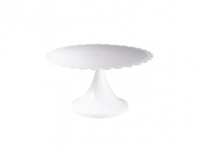 Tartera blanca metálica 25 cm