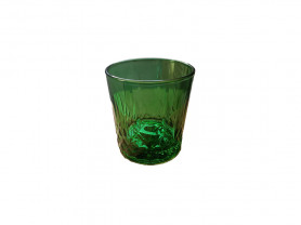 Emerald green whiskey glass