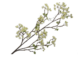 Artificial flower green almond branch
