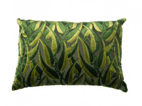 Rectangular green leaf cushion