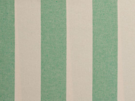 Mantel de rayas beige y verde mint