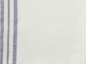 Raw canvas napkin and blue line