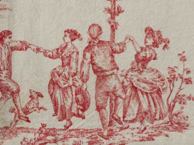 Red landscape napkin